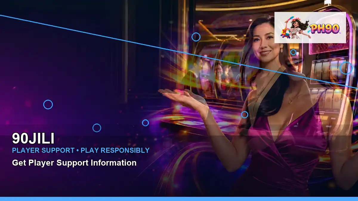 90JILI mobile casino app featuring an adult Filipina casino host with a wide-action composition