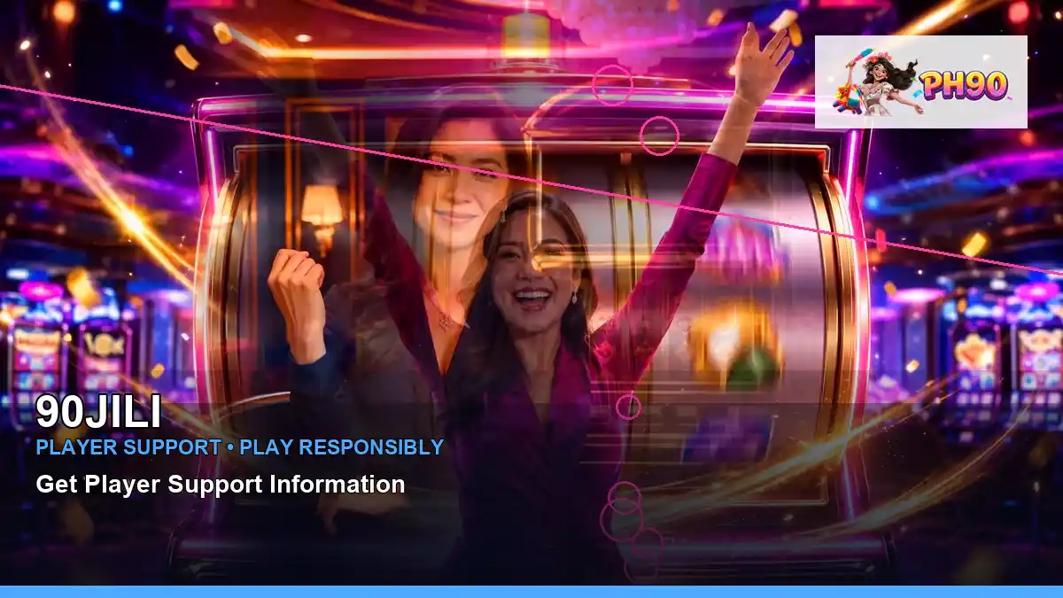 90JILI neon jackpot slot games featuring an adult Filipina casino host with a centered composition